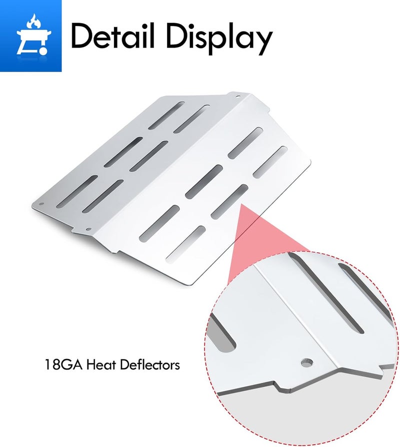 Grillflame Genesis E330 Grill Parts 7621 Flavorizer Bars Heat Deflector Sear Burner Replacement Parts for Weber Genesis 300 Parts E-310 E-330 S-330 S-310 E-320 Genesis 4 Burner Grill Parts 330 Sear Burner Tube - Image 5